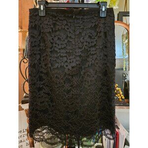WB# 1073 Womens Size 8 Vintage Maggy London black lace skirt